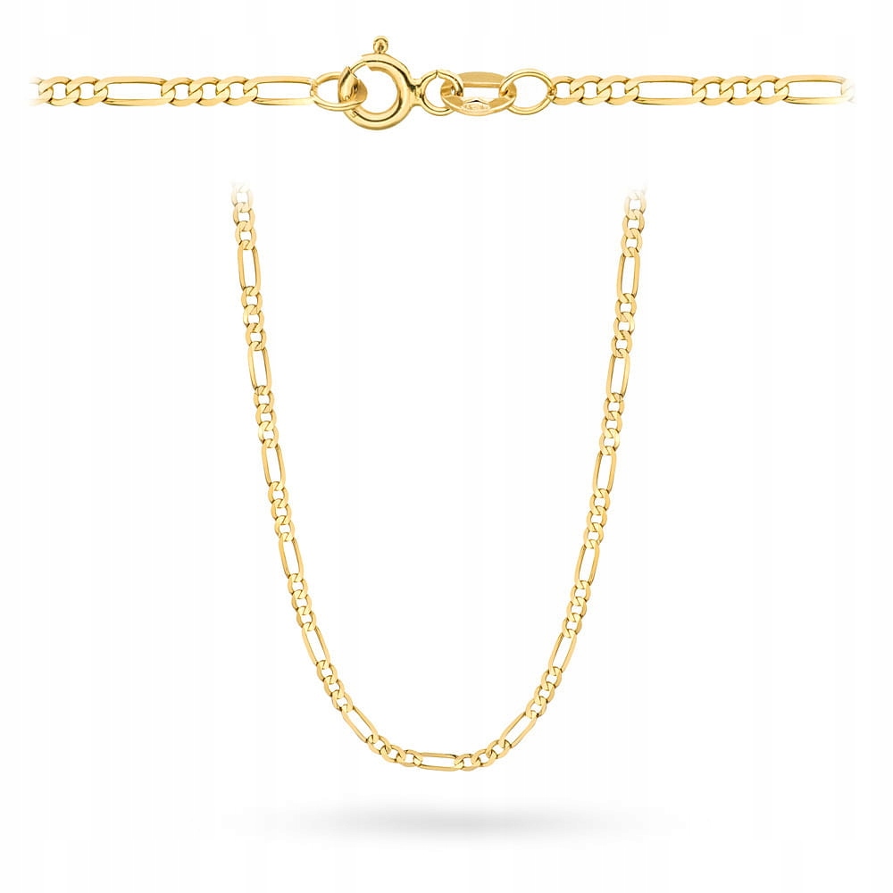 Dámský řetízek ze zlata 585 s figaro vazbou ze žlutého zlata elegantní r45