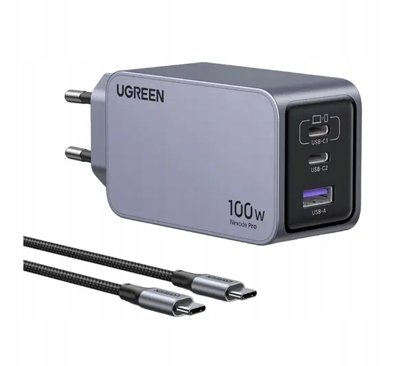 Síťová nabíječka Ugreen 25874 Nexode Pro 100W GaN Usb 2x Usb-c Rychlá