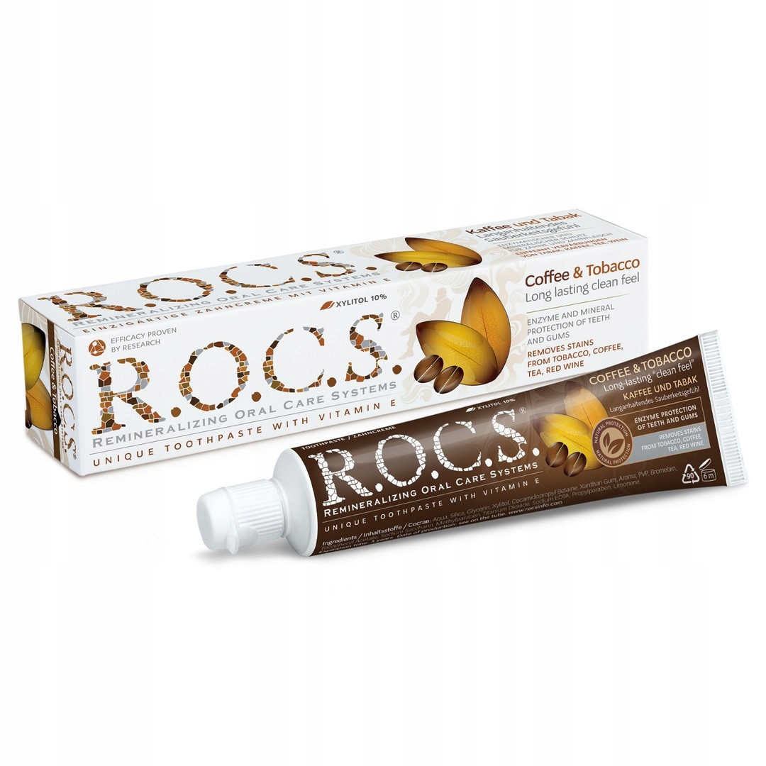 

Rocs Coffee & Tobacco na przebarwienia z kawy