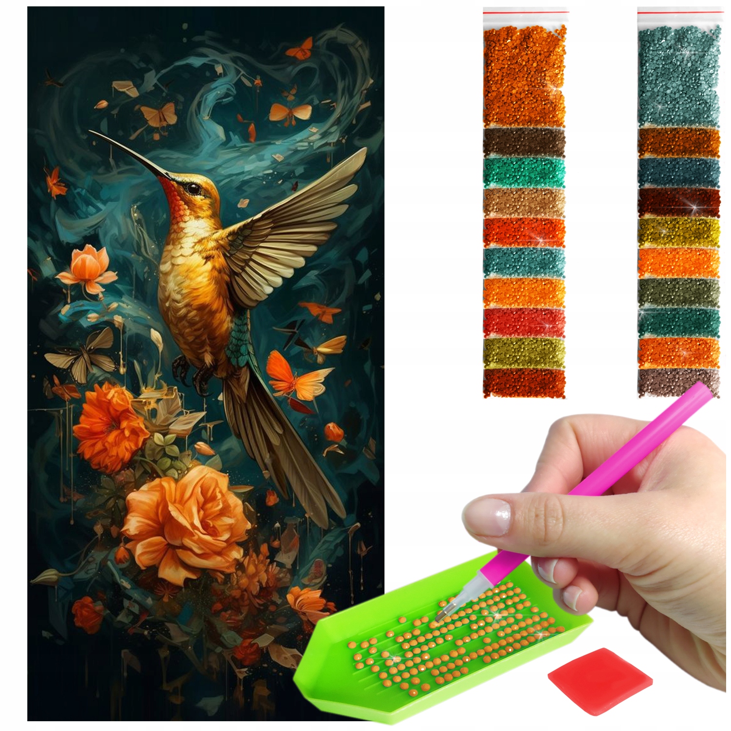 Diamantová výšivka Diamond Painting 5D B.duży 40x80cm