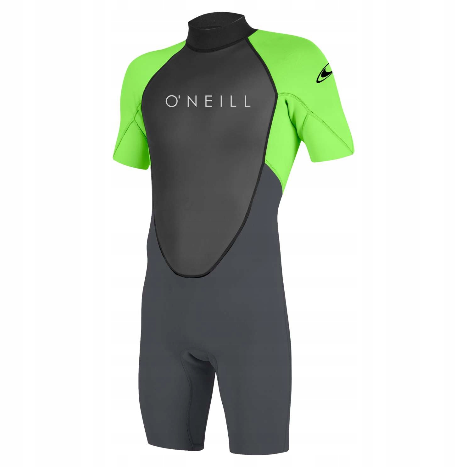 Pianka Męska ONeill REACTOR II 2MM Back Zip S/S spring Graphite/Lime