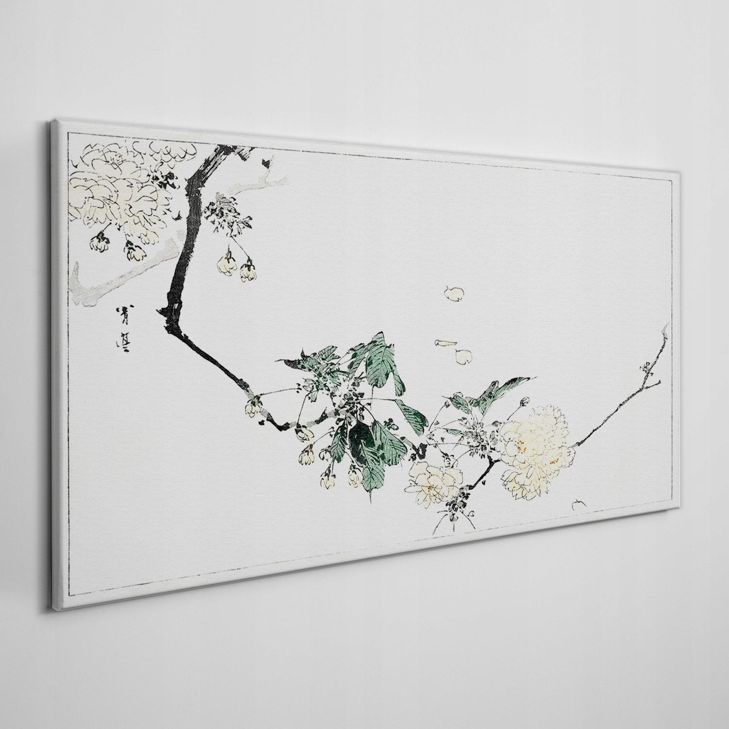 

Obraz na płótnie Oddział liście kwiaty 120x60 cm