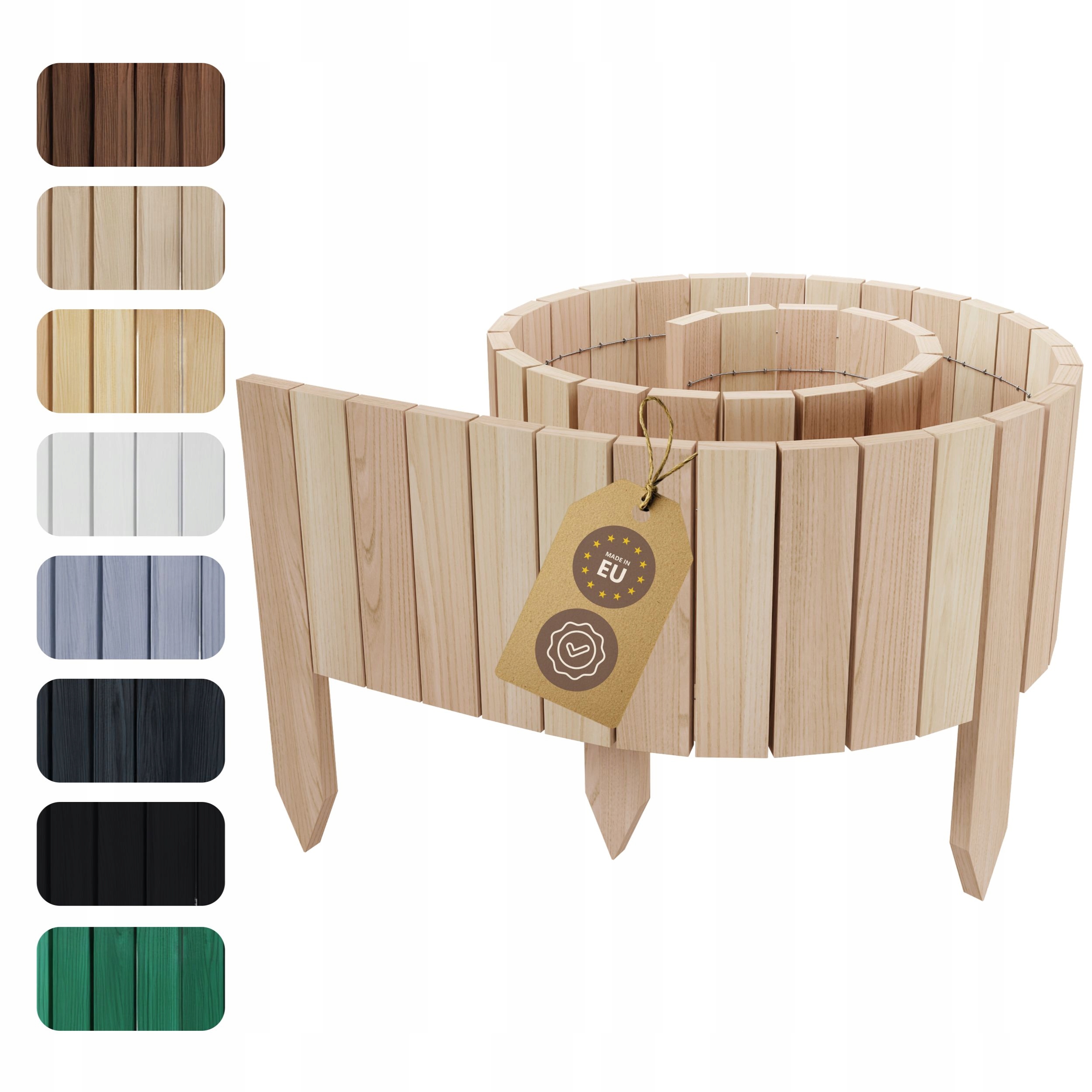 Zahradní Lem Dřevěný plot Floranica 200 x 40 cm, neimpregnovaný