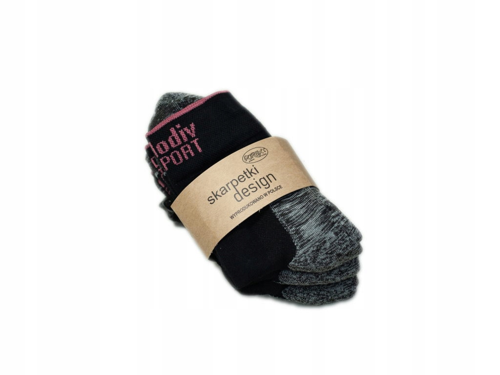 5x Polskie skarpetki TREKINGOWE CZARNE wentylowane wzmacniane sport 38-40 Marka inna