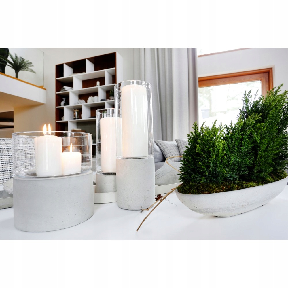 ŚWIECZNIK LAMPION SZKLANY + BETON ARCHITEKTONICZNY Rodzaj lampion