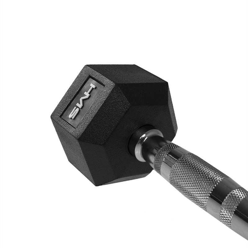 Šestihranná pogumovaná činka 10 kg s ergonomickým úchopem Hms Hex Pro
