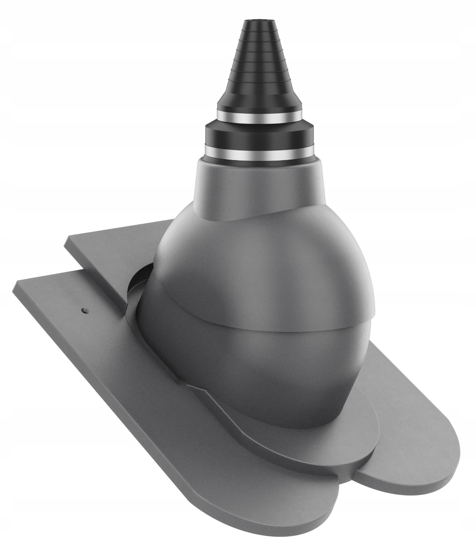 Anténní přechod na vzduchotěsnou střešní krytinu s korunkou Grafit