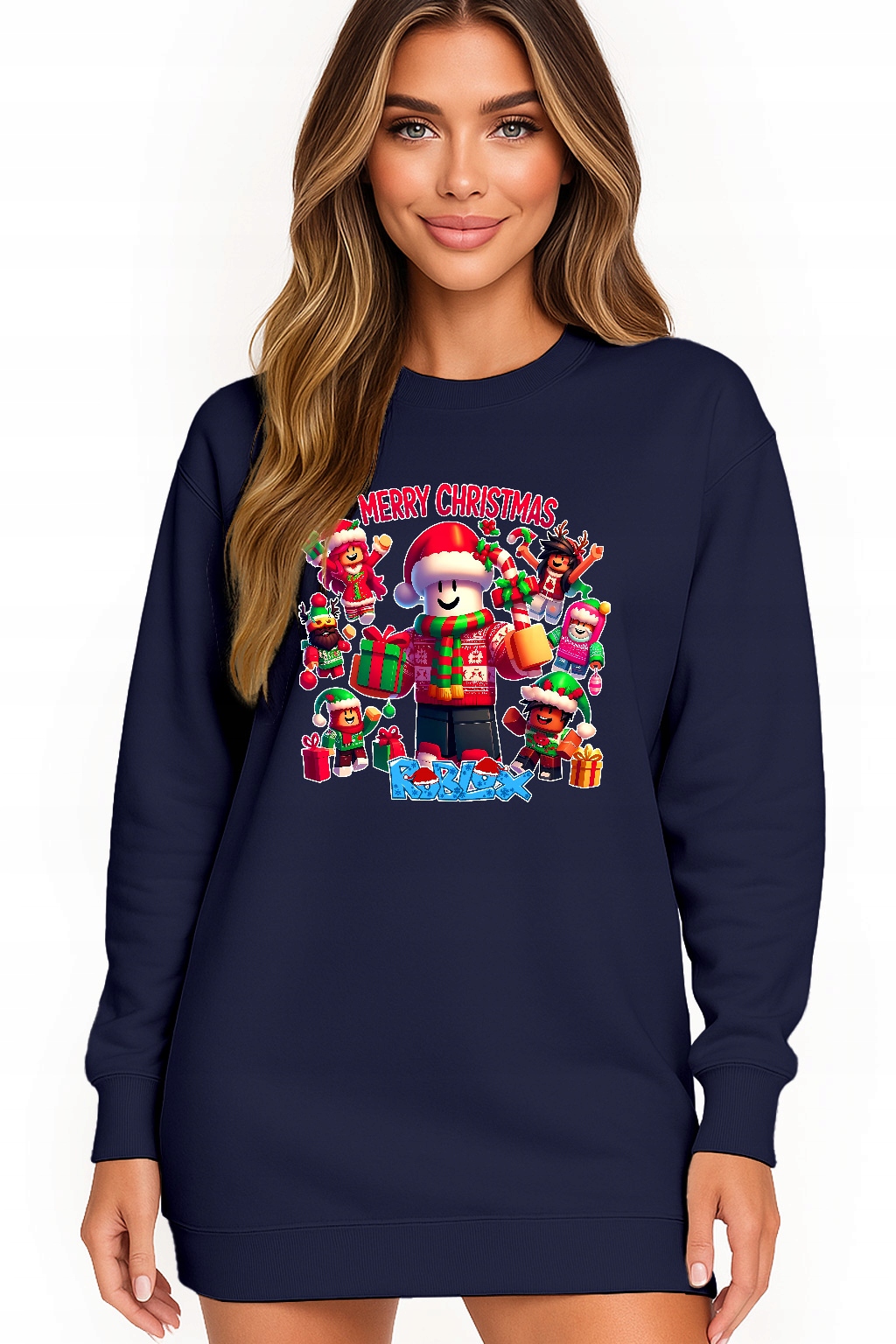 Mikina Vánoční Oversize Šaty Roblox Dárek K Vánocům S