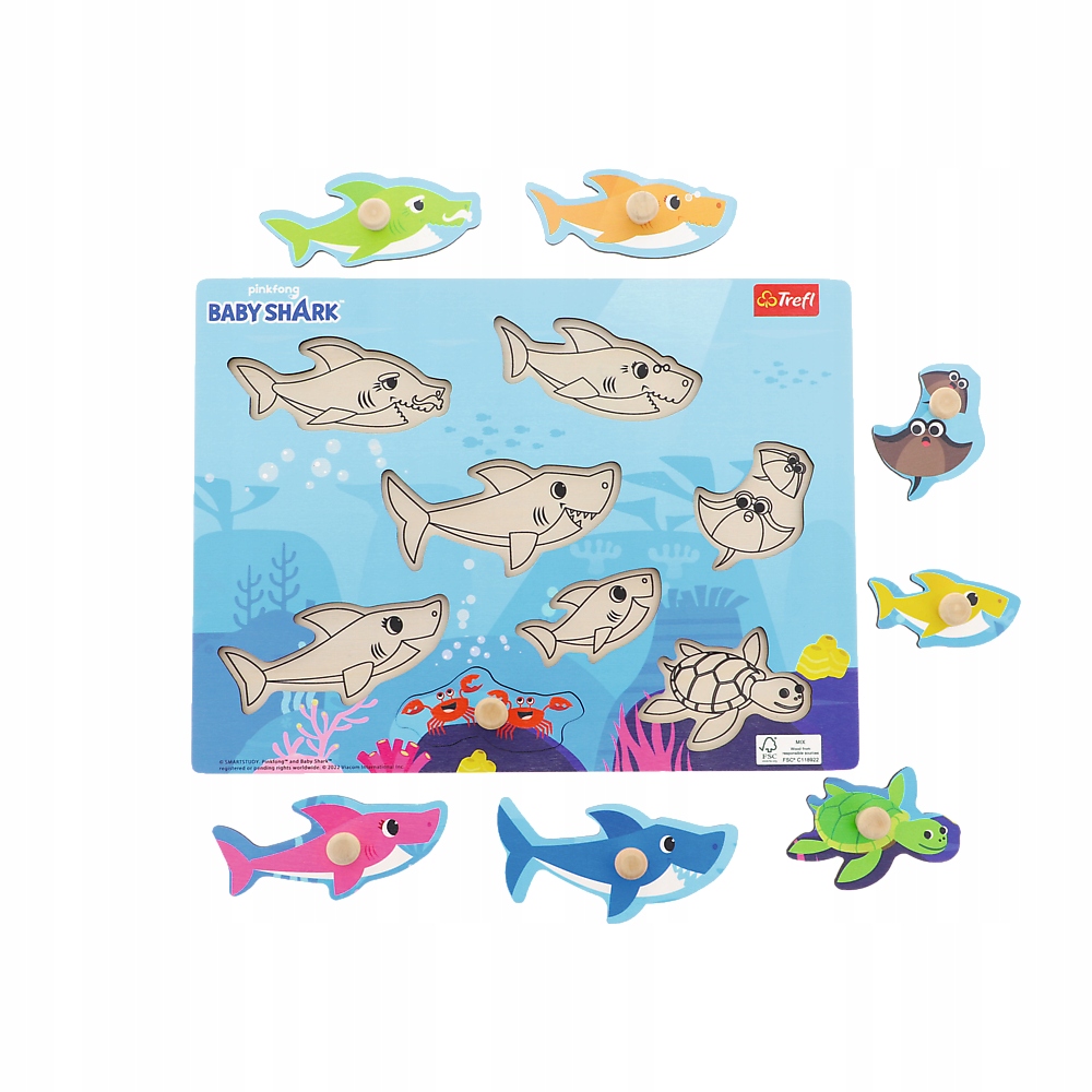 ZABAWKA DREWNIANA PUZZLE MEDIUM BABY SHARK Marka Trefl