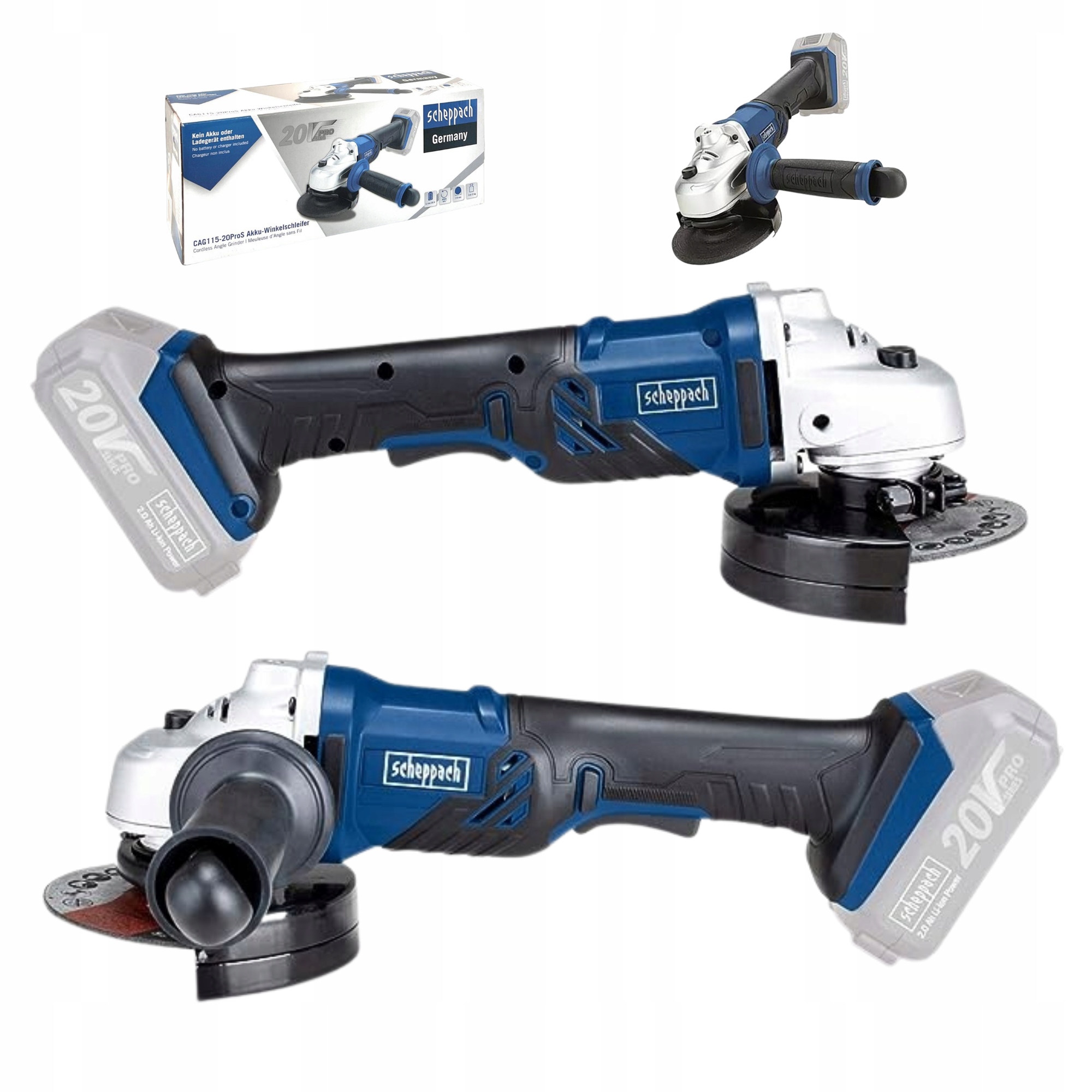 Szlifierka Kątowa Scheppach CAG115-20ProS 20 V