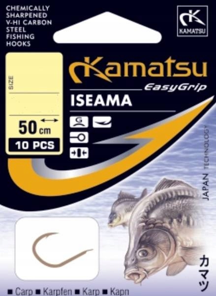 Haczyki Z Przyponami Kamatsu Iseama #1 50CM 0.25MM 10SZT.