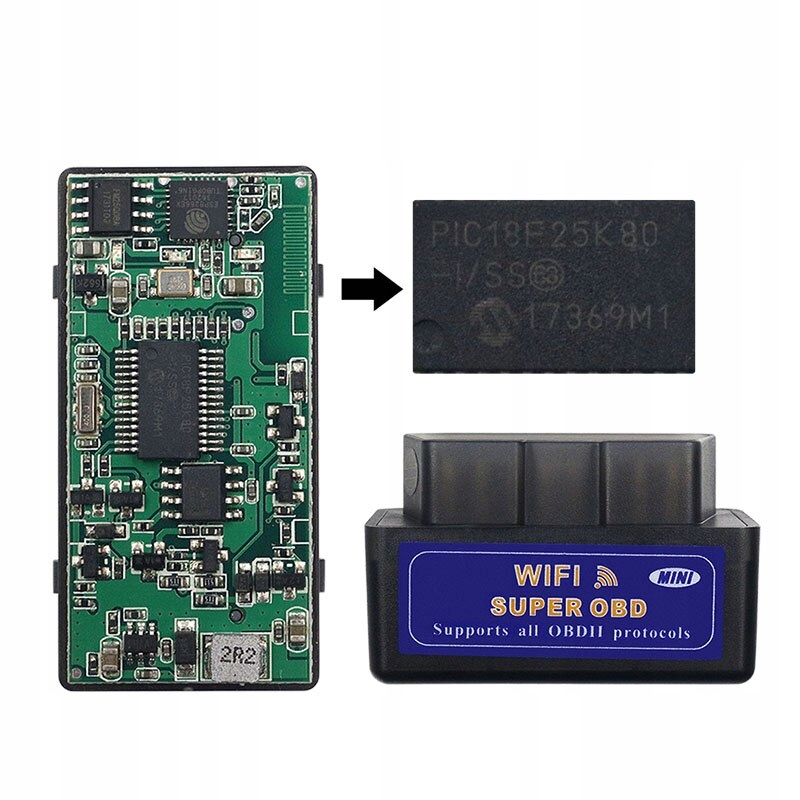 WIFI V1. 5 2pcb estilo preto Real ELM327 V1. 5 Compa