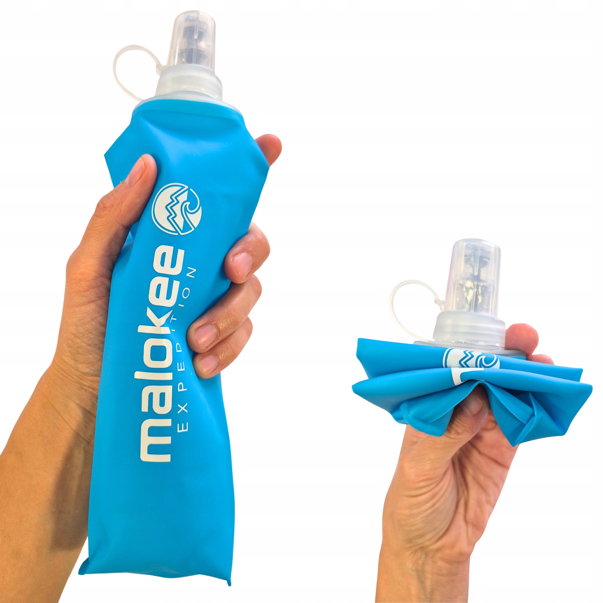 Bidon elastyczna butelka na wodę miękki soft flask 0,5 L niebieski sportowy