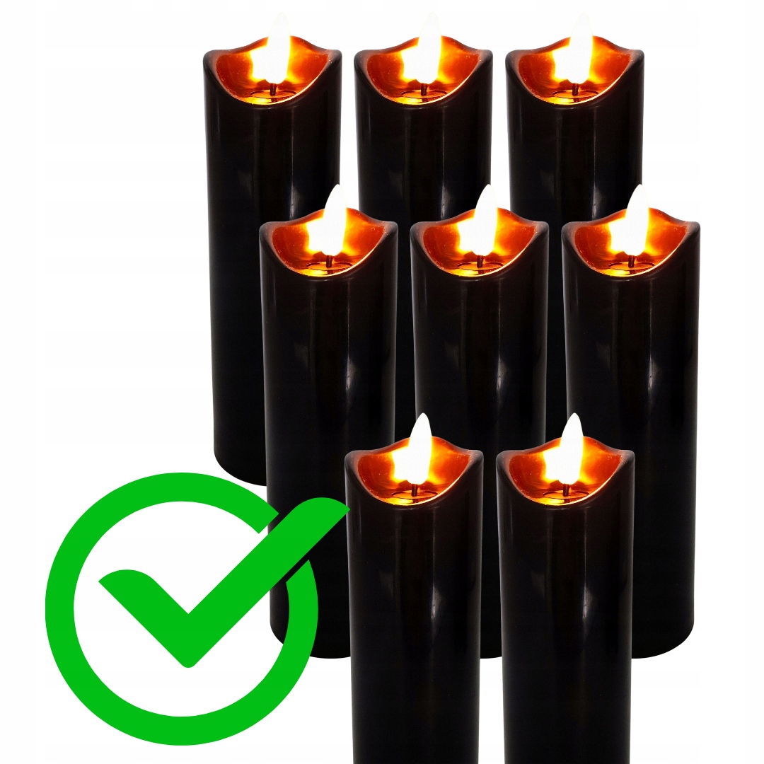 Wkład LED zniczy Efekt płomienia ŚWIECZKA 8szt 14 DNI CIEPŁE Dla MAMY TATY Marka inna