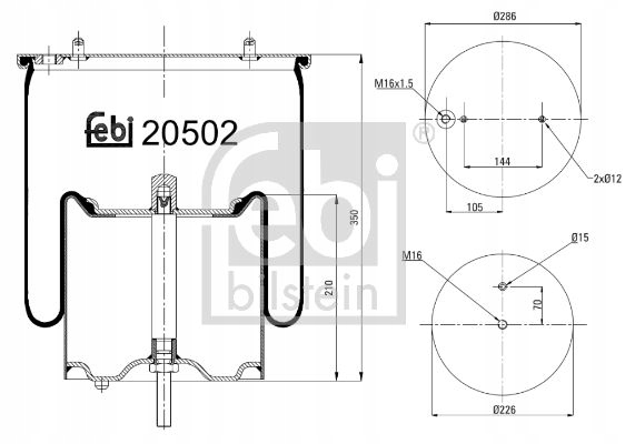 СИЛЬФОН ПОДУШКА ПОДВЕСКИ 20502 FEBI BILSTEIN
