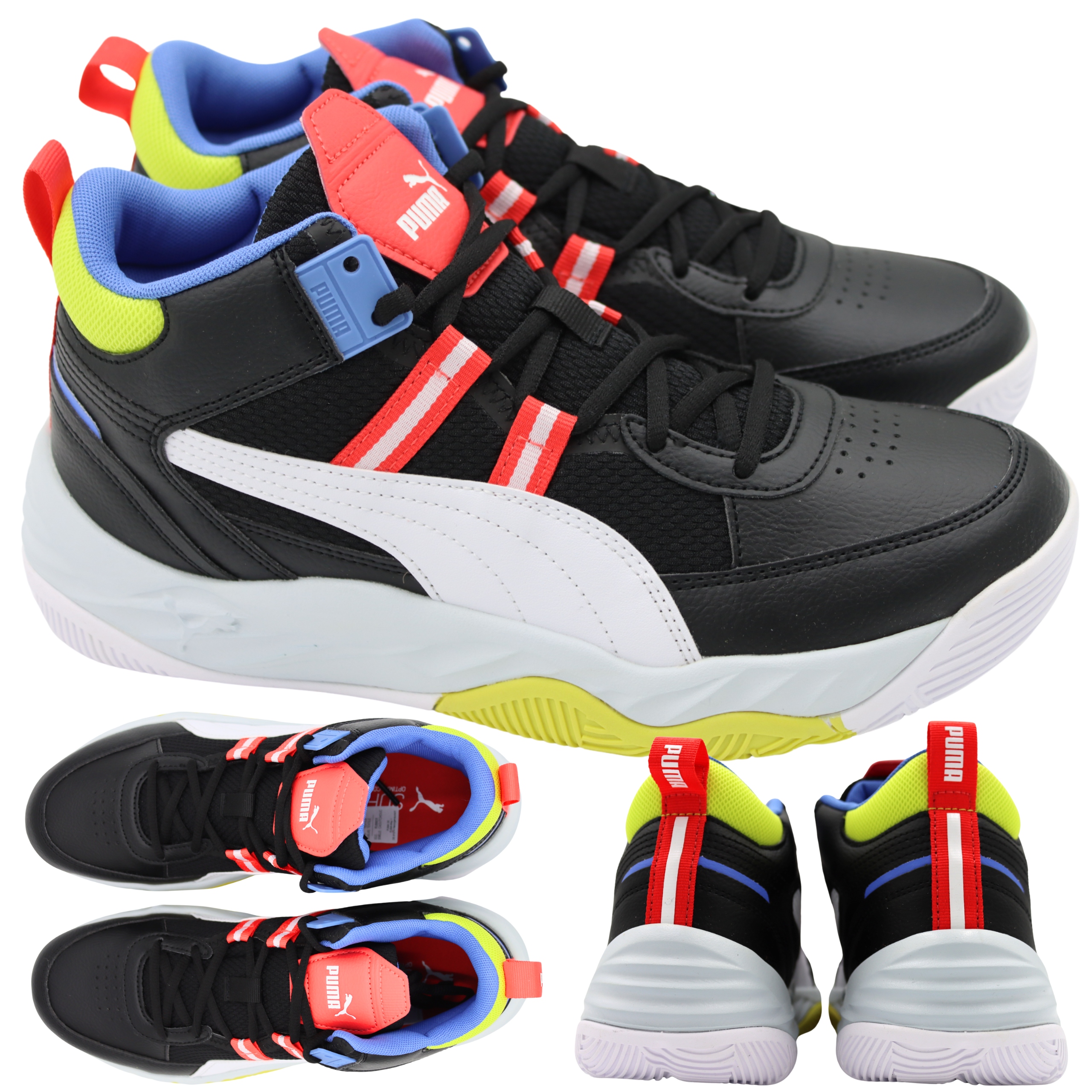 Pánské sportovní boty Puma Rebound nad kotník, černé, pohodlné, vel. 46