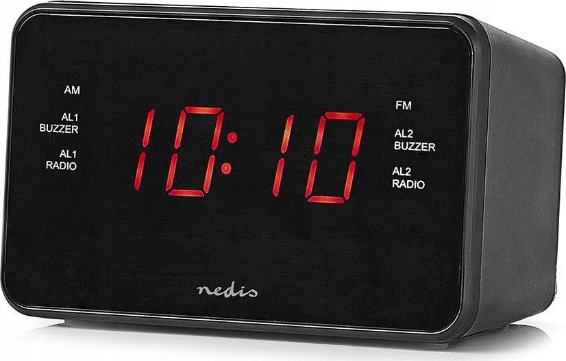 Nedis CLAR002BK digitální radiobudík černá