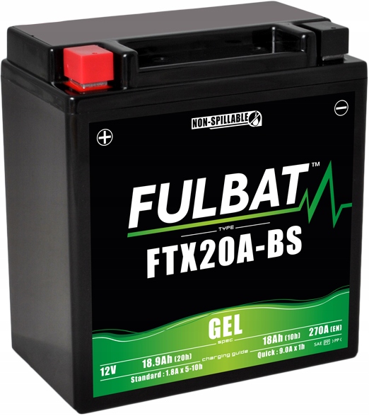 Batéria Fulbat Ful Gel FTX20A-BS YTX20A-BS (gélový, bezúdržbový)