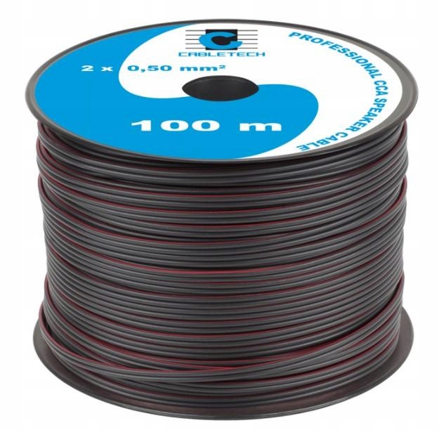 KABEL CCA-2 X 0,5mm CZARNY