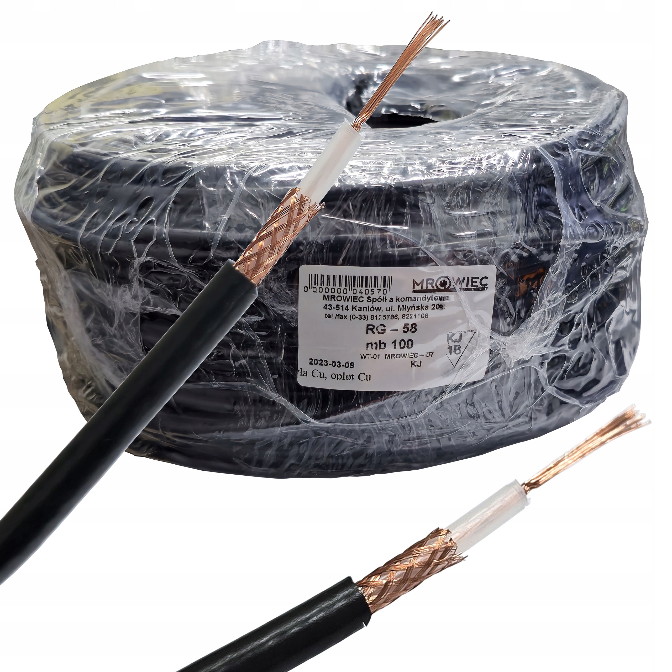 Kabel RG-58 koaxiální kabel 50 Ohm polské výroby /100mb/