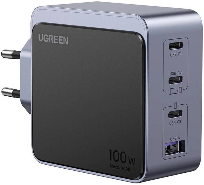 Síťová nabíječka Ugreen Nexode Air 100W, 3x Usb-c, Usb (šedá)