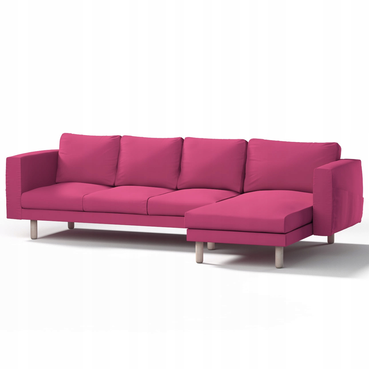 Dekoria potah na pohovku Norsborg pro 4 osoby s lenoškou Ikea, růžový