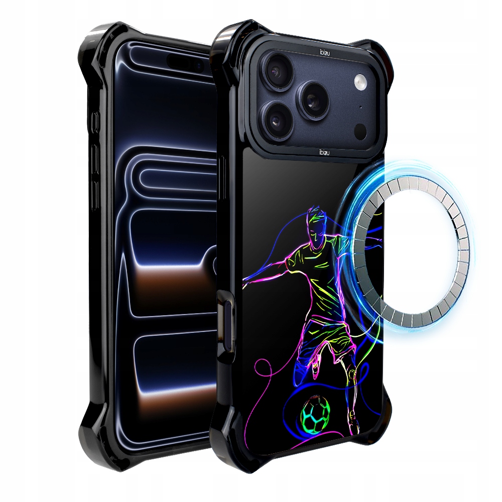 Pouzdro Ibizu DropGuard Ultra pro iPhone 17 Pro Max s MagSafe, Síla fotbalu