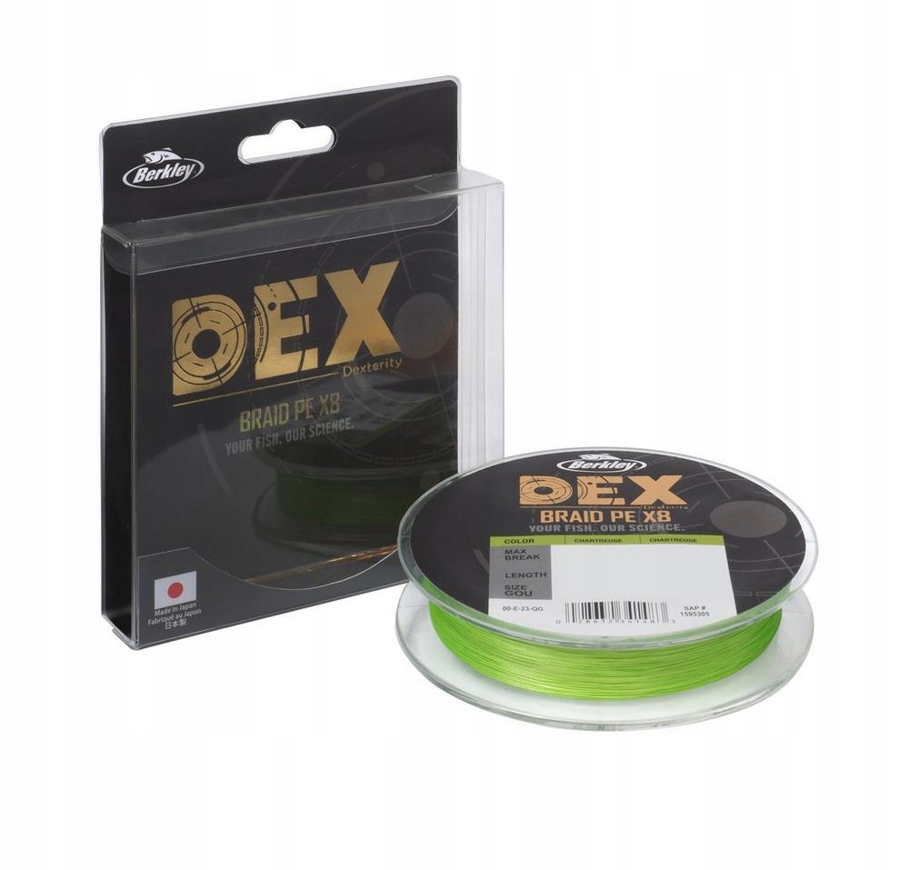 BERKLEY PLECIONKA DEX X8 PE CHARTEUSE 0,14MM 150M 12,9KG