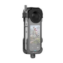 Puluz PU981B kovové ochranné pouzdro s krytem objektivu pro Insta360 X4