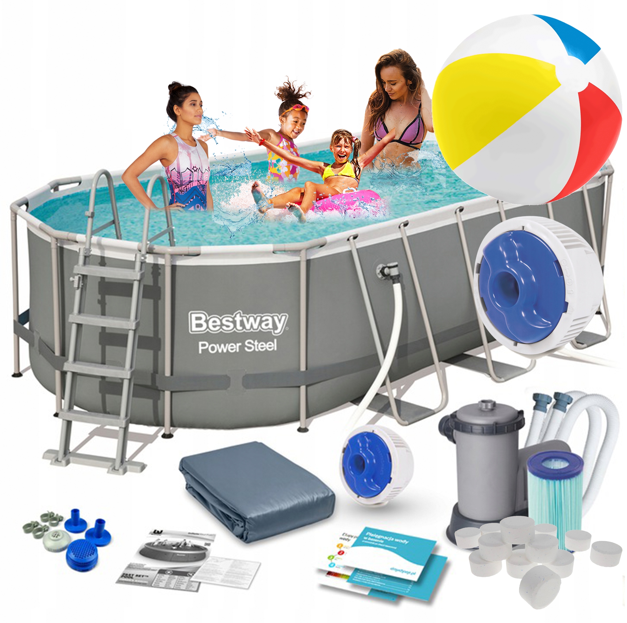 

Basen Ogrodowy Stelażowy 549x274x122 Bestway 56710