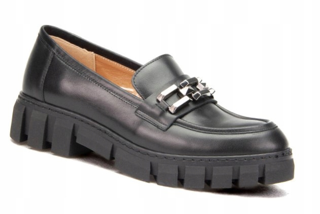 Verso&sempre 21-454/11N Polobotky Černá kůže lico vel.36