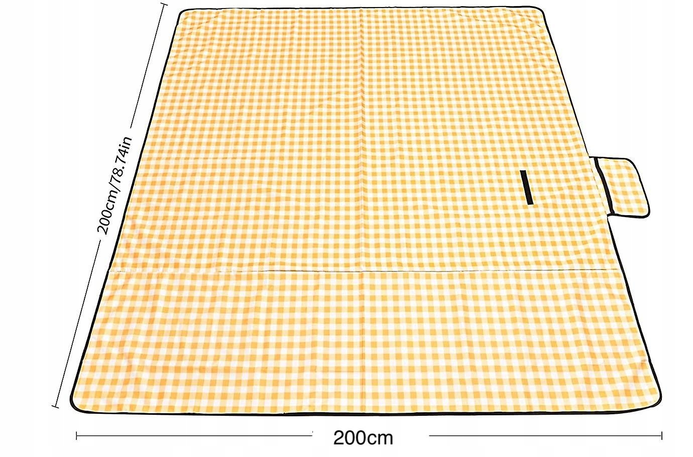 KOC PIKNIKOWY PLAŻOWY Z IZOACJĄ MATA WODOODPORNY 200X200 cm kwadratowy EAN (GTIN) 6906356911158