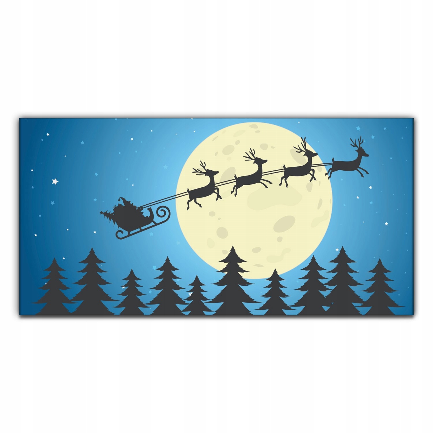 

Obraz na płótnie do salonu Renifery Mikołaj 140x70