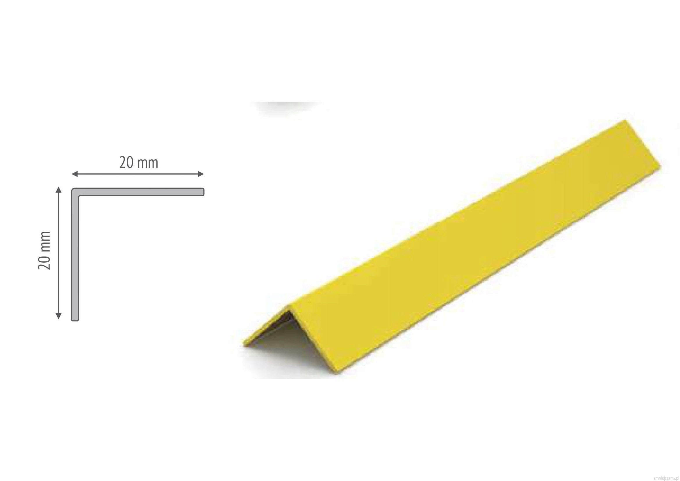 Mosazný úhelník Mk20x20/250 cm