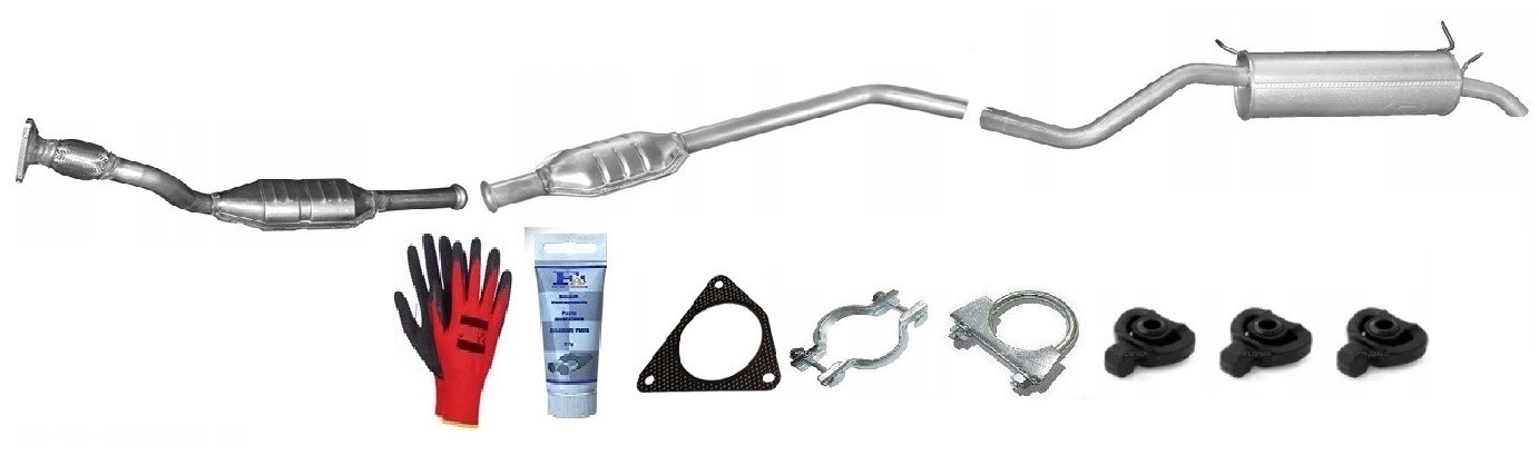 Renault Megane Scenic 1.4-16V tlumiče výfuku katalyzátor euro 3 sada bonus