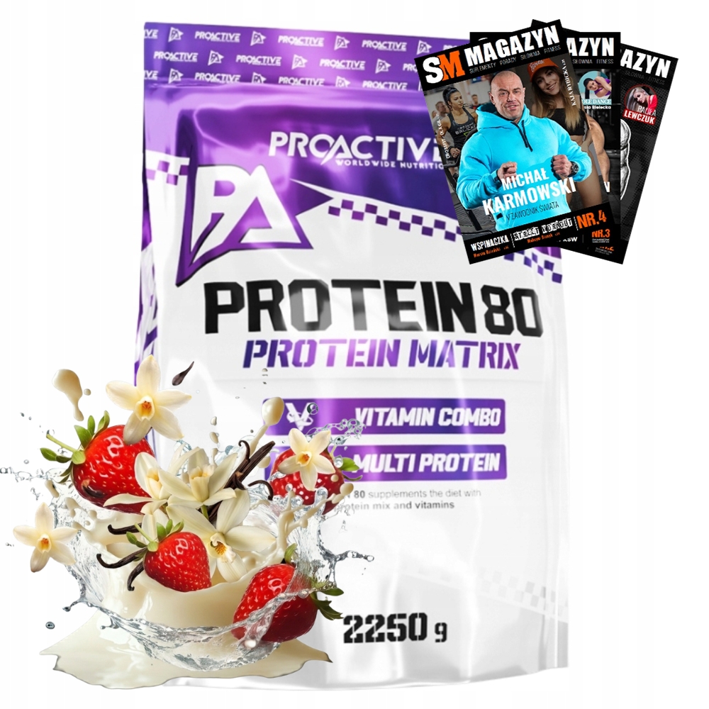 Proactive Protein 80 2250 g Sacharidy Proteinový Komplex Wpc Wpi Vitamíny