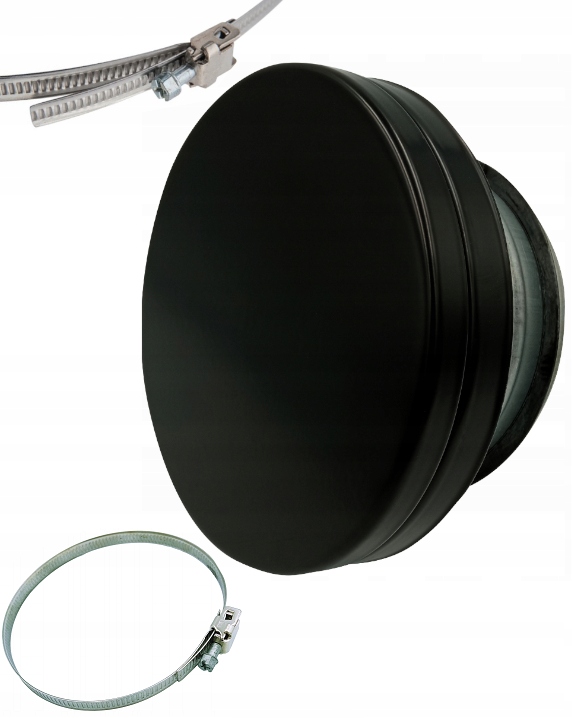 

Anemostat Nawiewny Czarny 100 mm Ramka Opaska