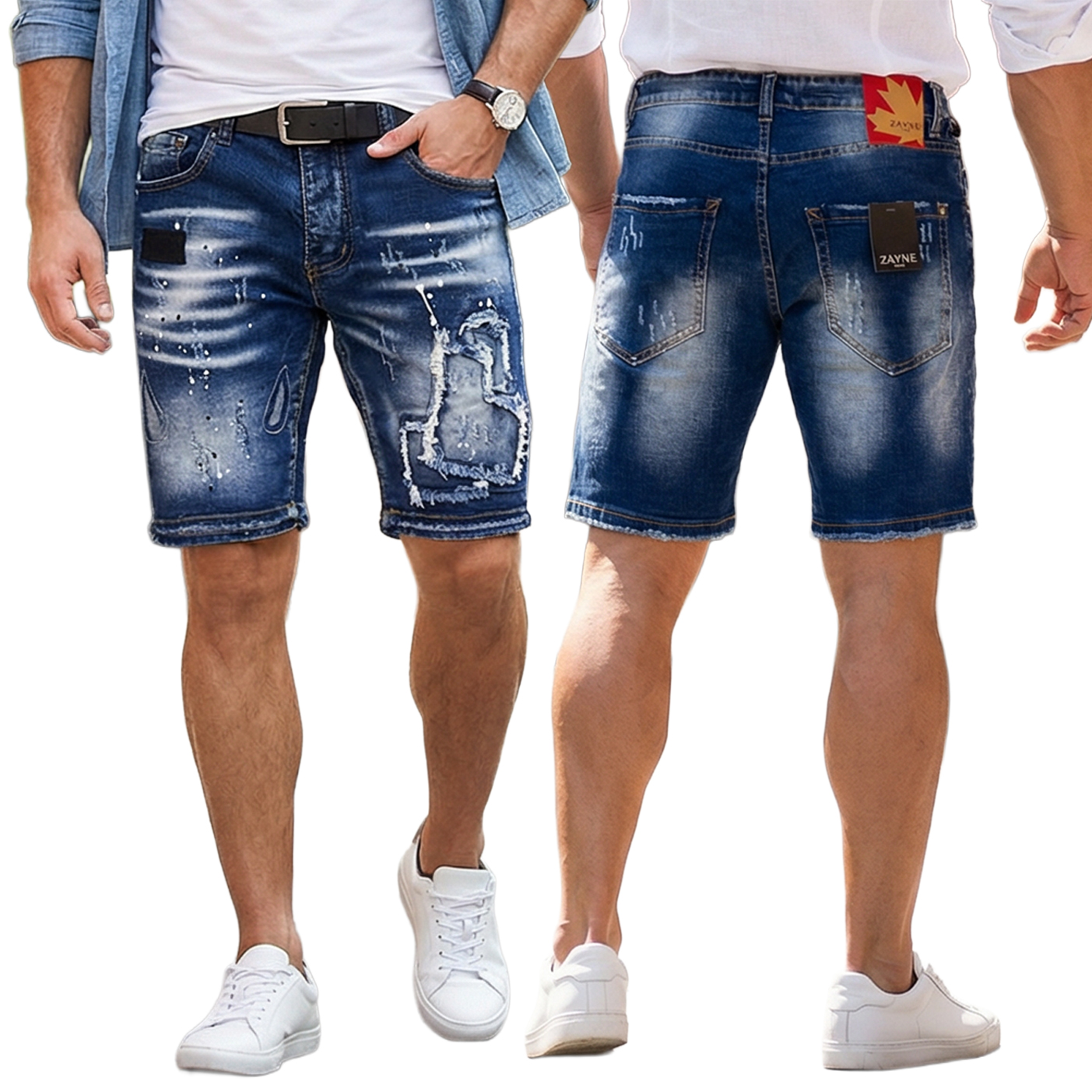 Kraťasy Přetíratelné Vintage Skinny Slim Stínované Zayne Paris