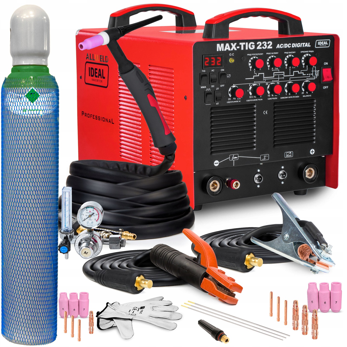 Invertorová Svářečka Ideal Max Tig 232 Mma Ac DC Alu 200A 230V Hf