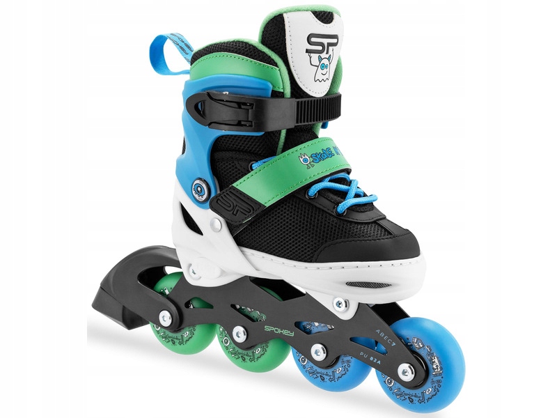 Rolki Spokey Joy (rozmiar 31-34) Czarno-zielono-niebieski