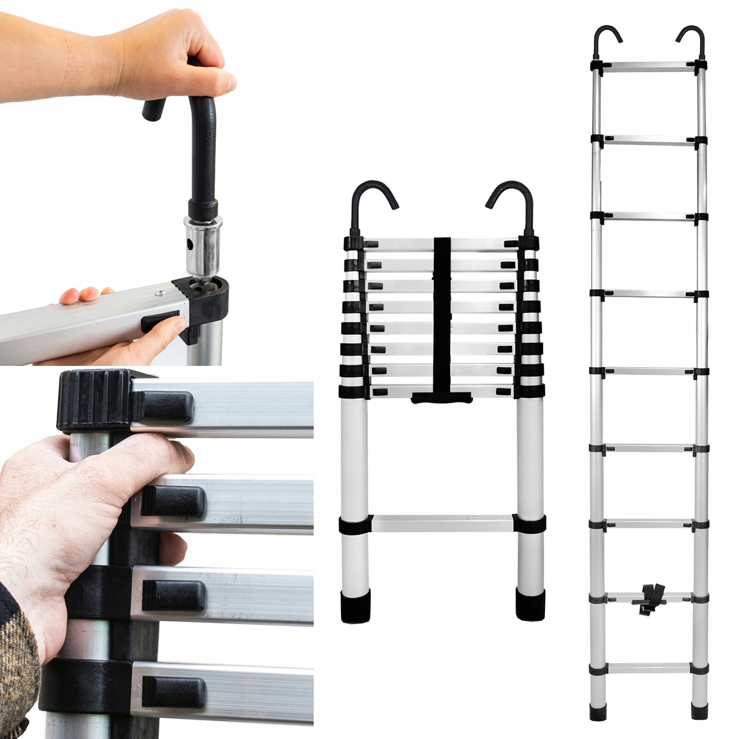 Žebřík s 9 příčkami a háky 2,6 m Baulich