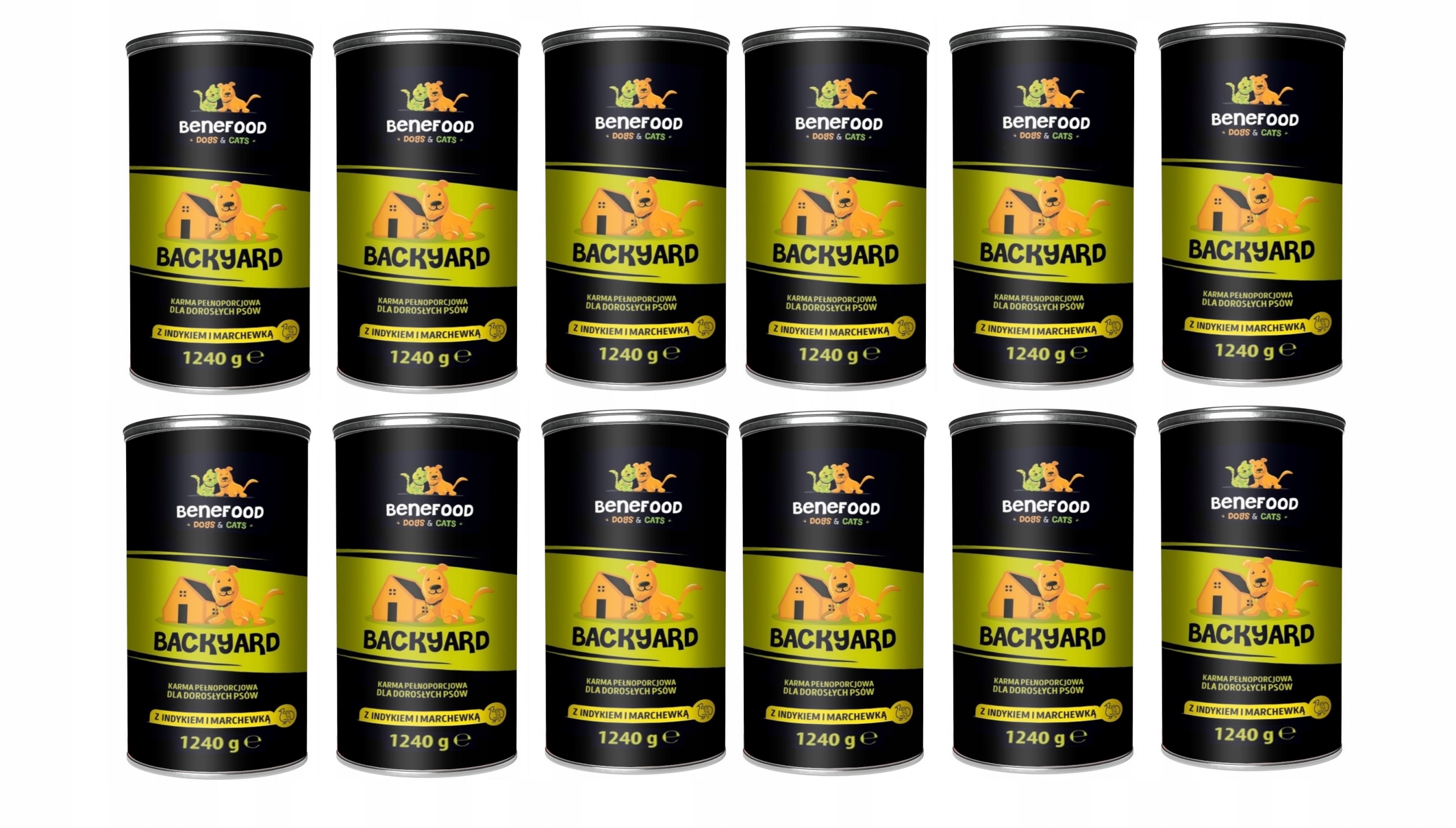Backyard Benefood kousky pes krůta-mrkev konzerva 1240 g