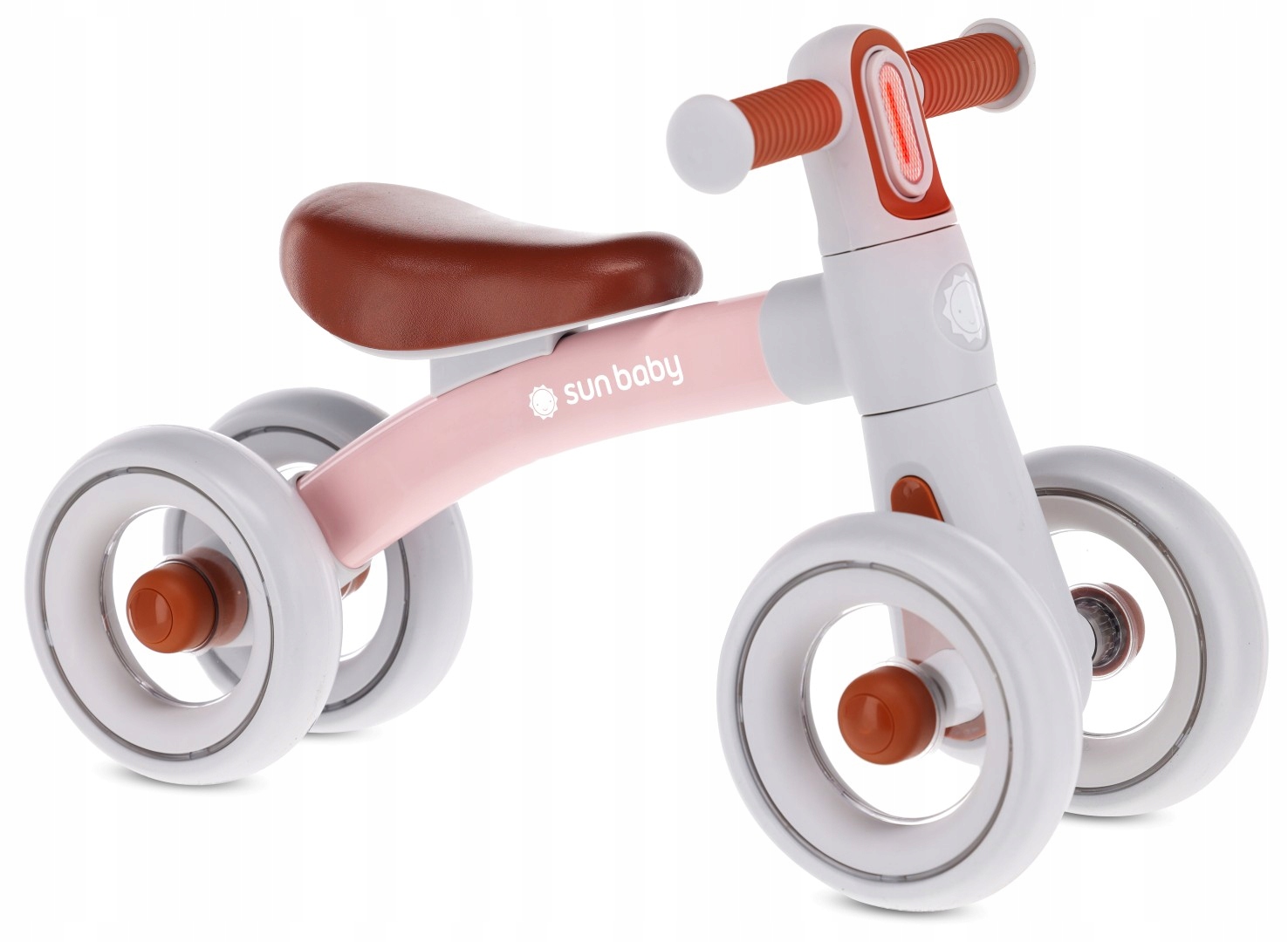 Jeździk dla dzieci Rowerek biegowy 4 koła Biegówka Lekki 2,3 kg Led Zoomi