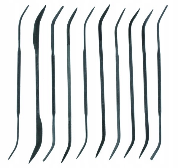 Vallejo T03003 Pilníky jehličnany zahnuté 10 ks