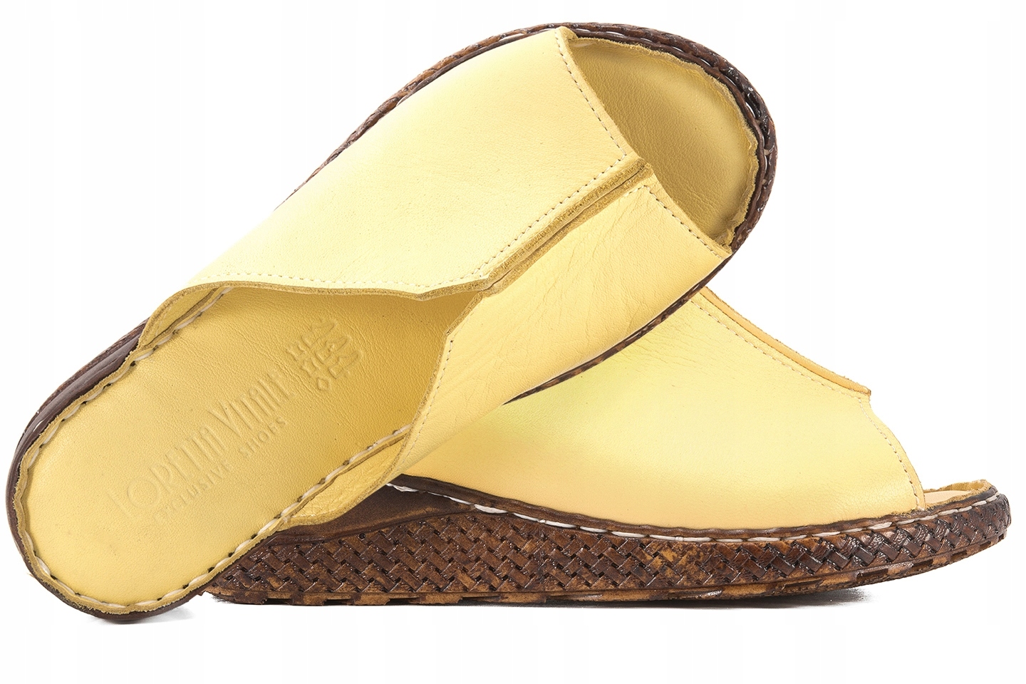 Loretta Vitale K213 Nazouváky Dámské Koturn Kůže banánová 37 Žlutá