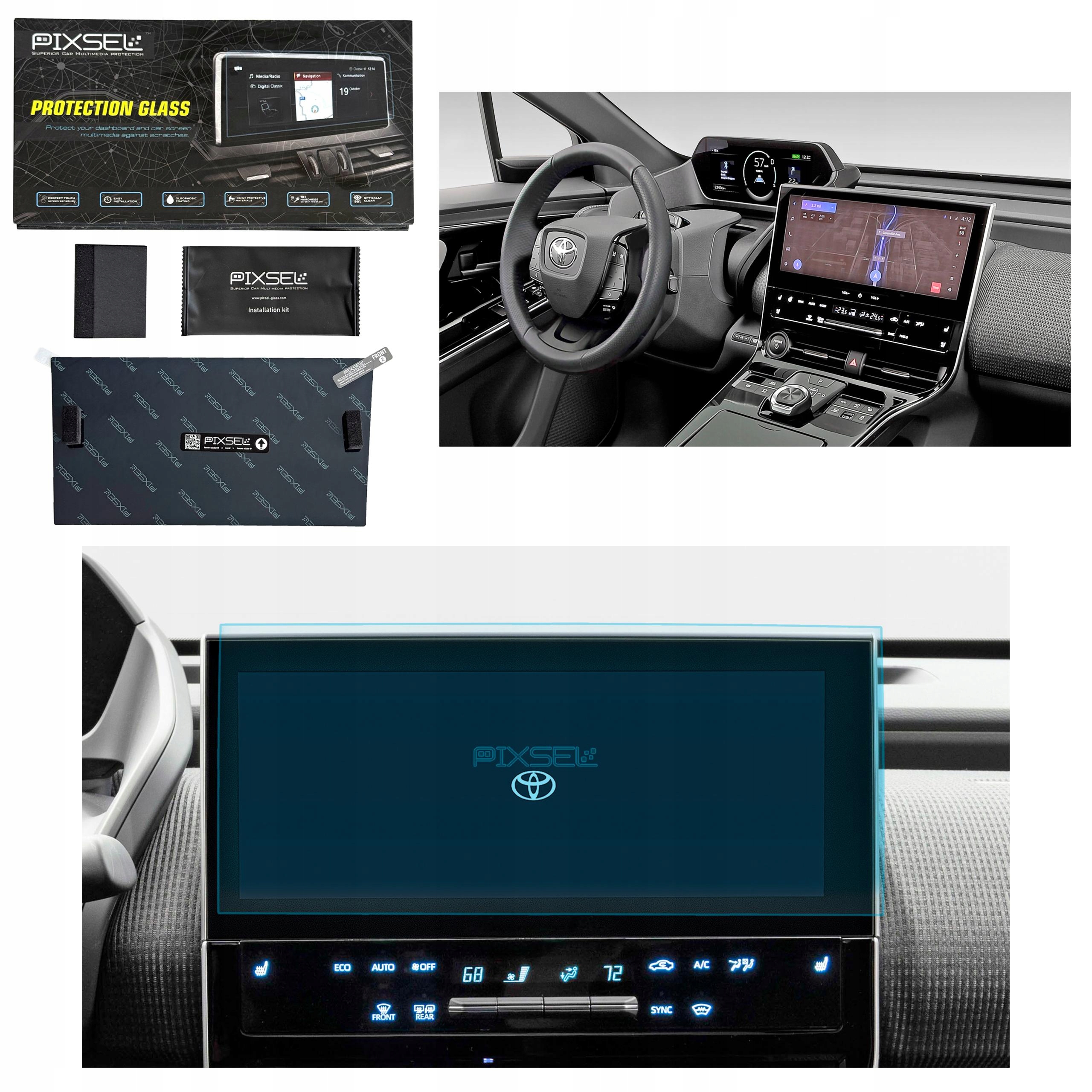 Antyodciskowe Matowe Szkło Ochronne Toyota bZ4X-14.2“ 2022-na monitor