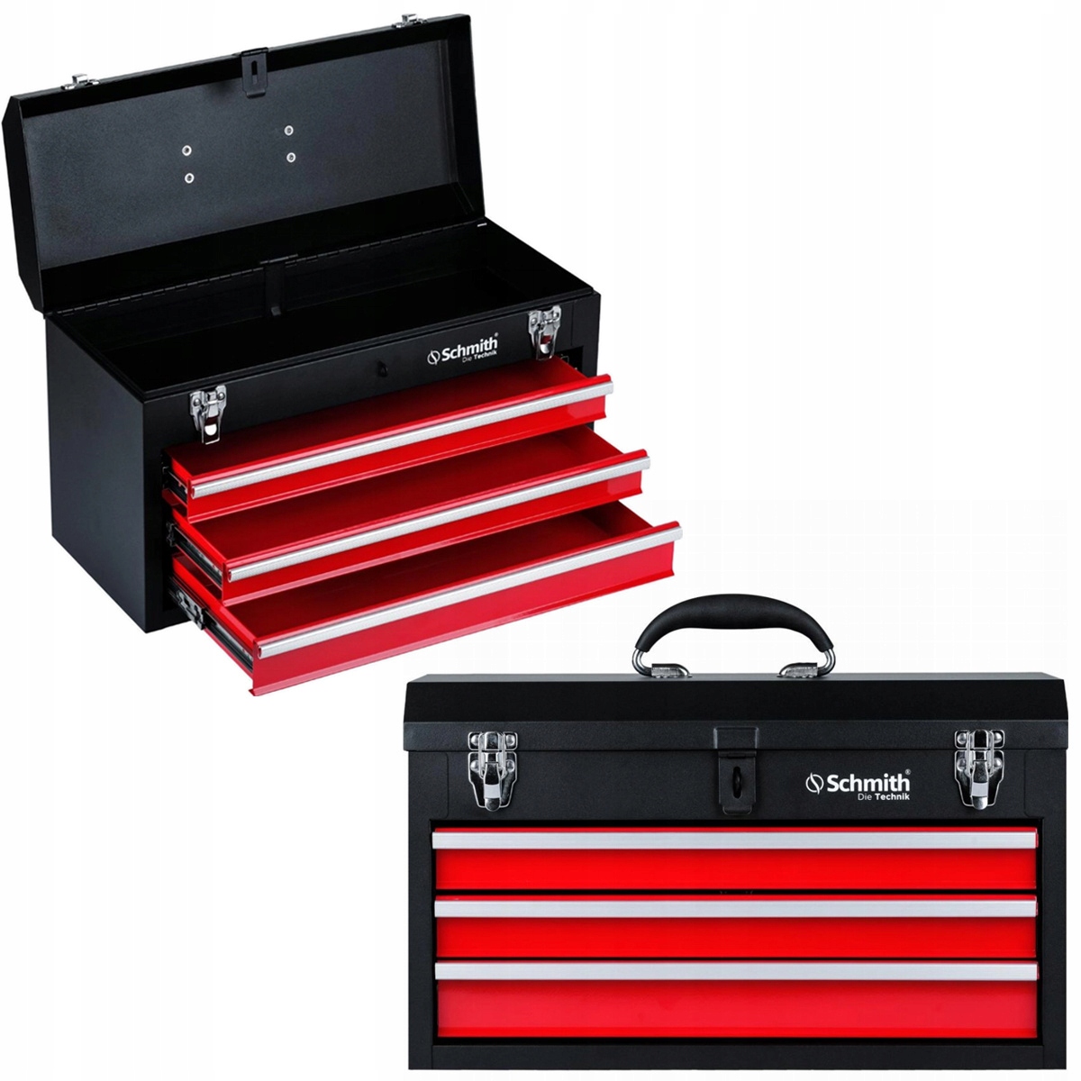 Schmith Skrzynka narzędziowa warsztatowa stalowa z 3 szufladami SCH02B01010