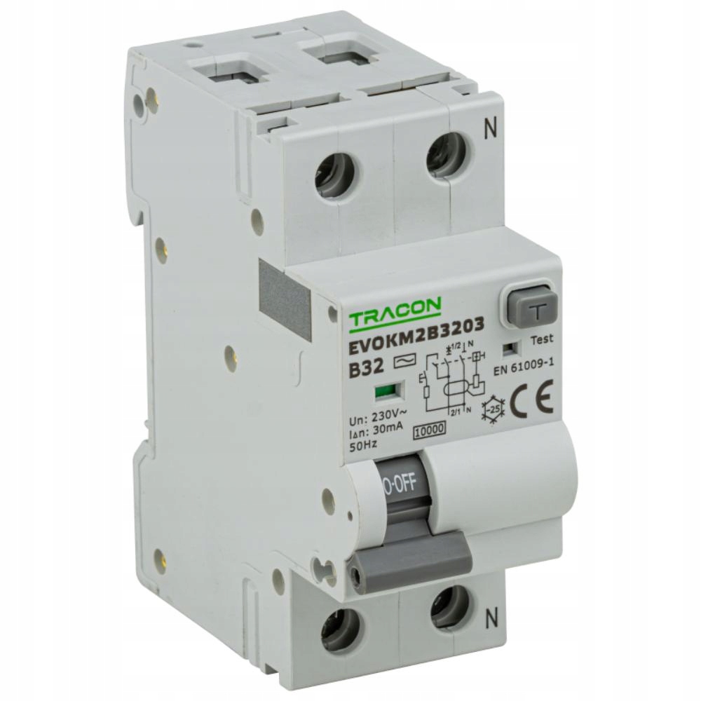 Proudový spínač s členem 10A B 2P EVOKM2B1003