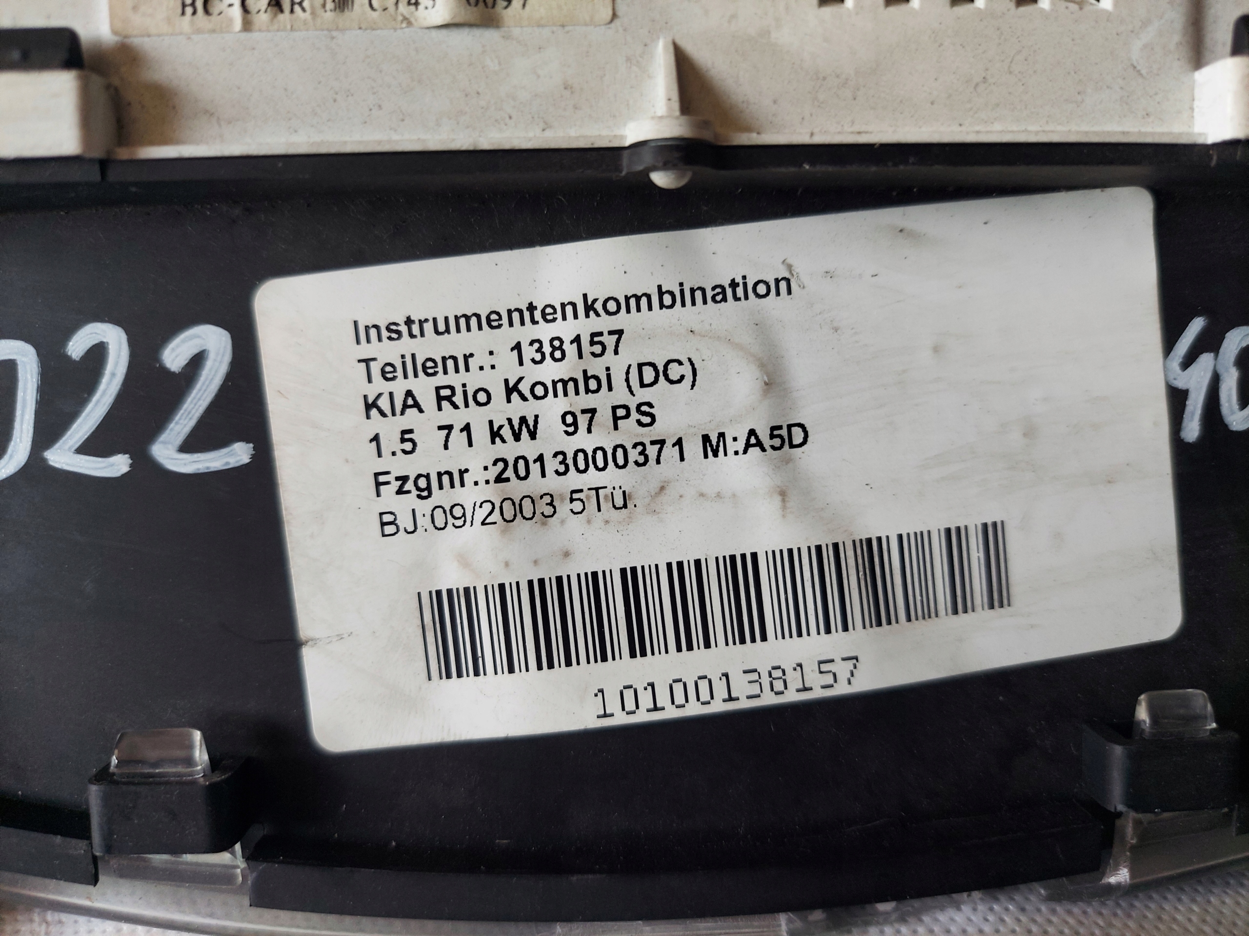dials clock KIA RIO DC 1.5 B 94003-FD160