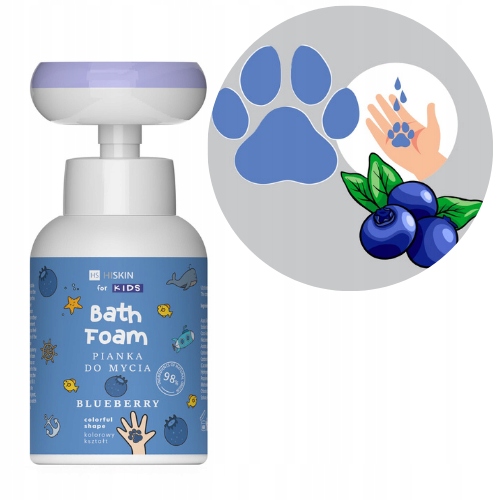 HS HISKIN Pianka do mycia NIEBIESKA ŁAPKA / BODY BATH FOAM BLUBERRY 300ml